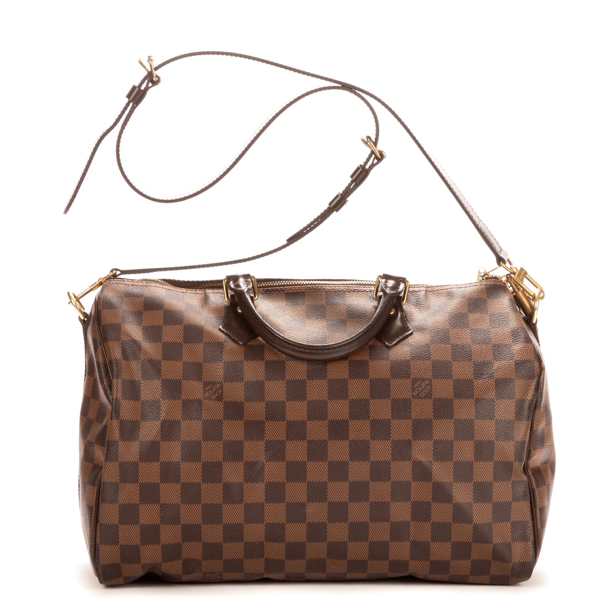 Bolso Speedy Bandouliere 35 Marrón Damier Ebene