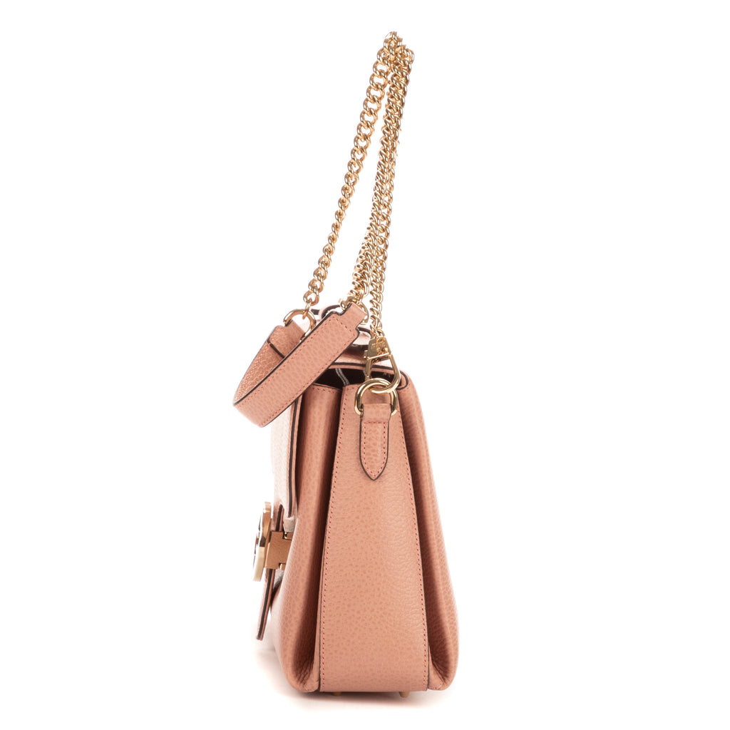 Bolso de hombro Interlocking G Piel de vaca rosa