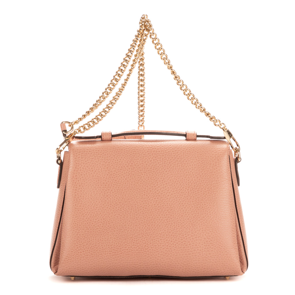 Bolso de hombro Interlocking G Piel de vaca rosa