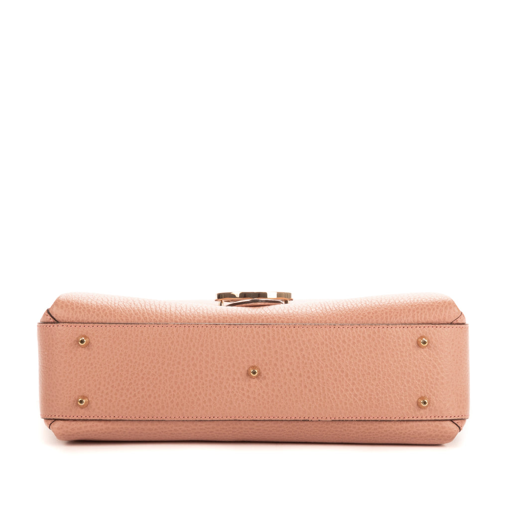 Bolso de hombro Interlocking G Piel de vaca rosa