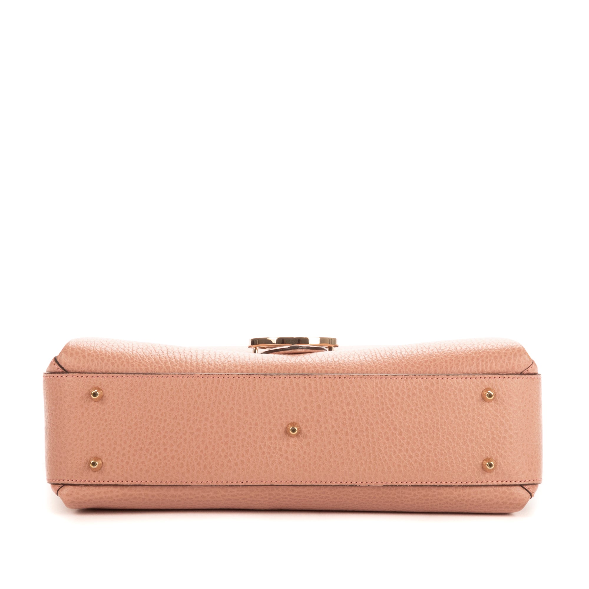 Bolso de hombro Interlocking G Piel de vaca rosa
