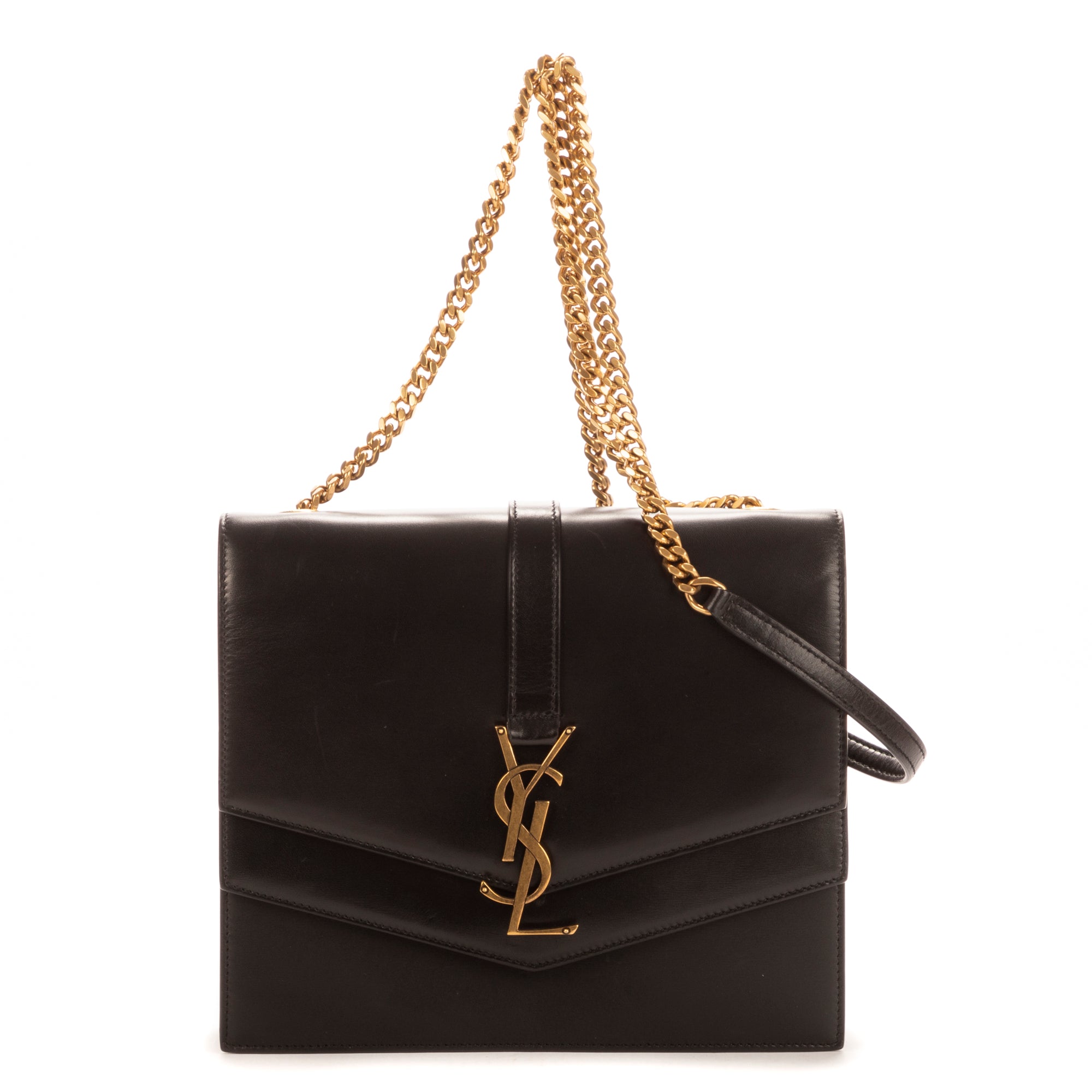 Sac Bandoulière Sulpice Cuir de veau noir