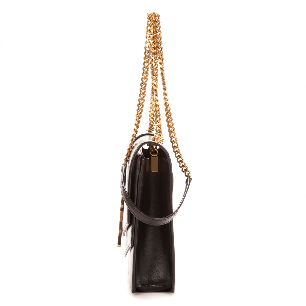 Sac Bandoulière Sulpice Cuir de veau noir