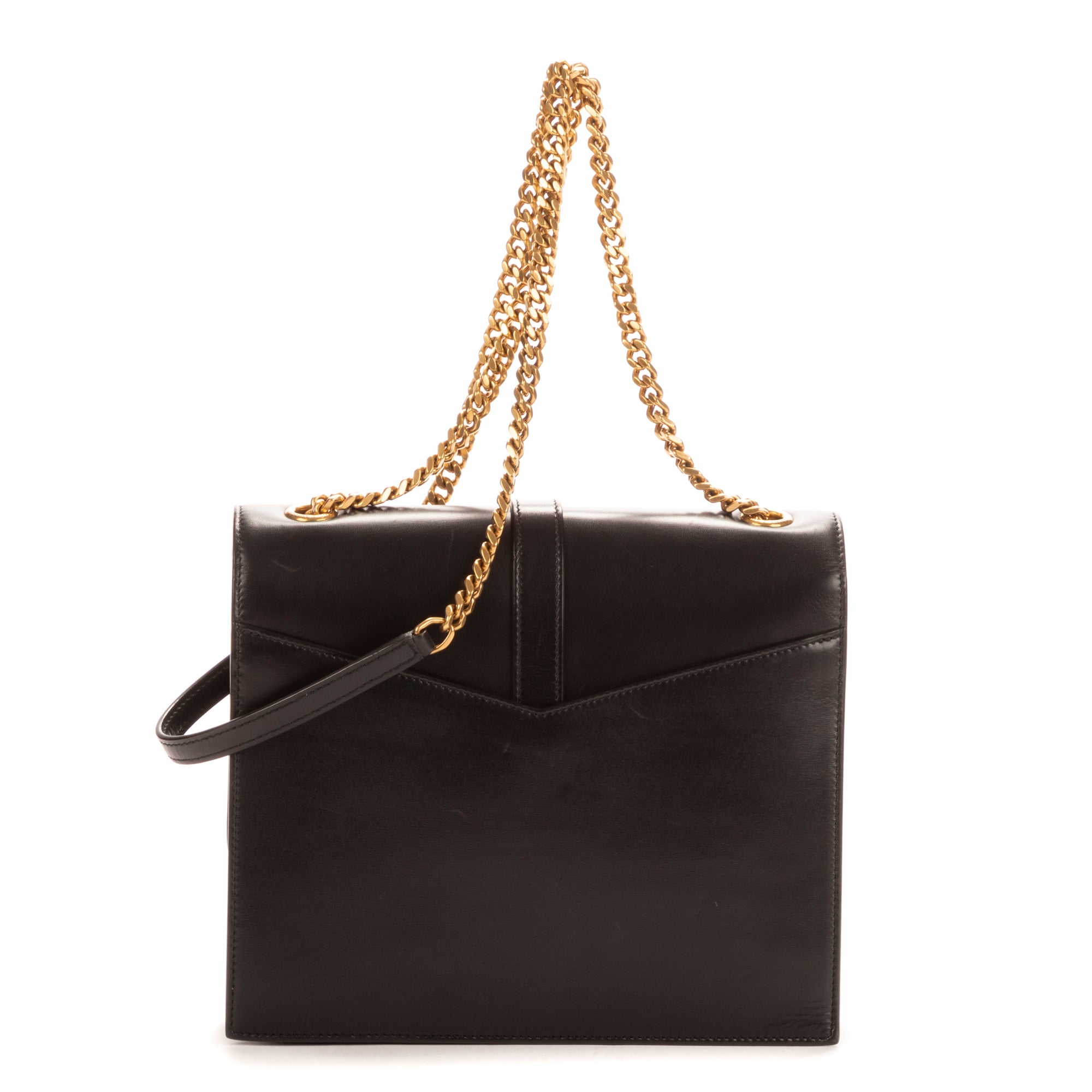 Sac Bandoulière Sulpice Cuir de veau noir