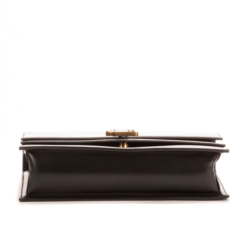 Sac Bandoulière Sulpice Cuir de veau noir