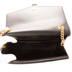 Sac Bandoulière Sulpice Cuir de veau noir