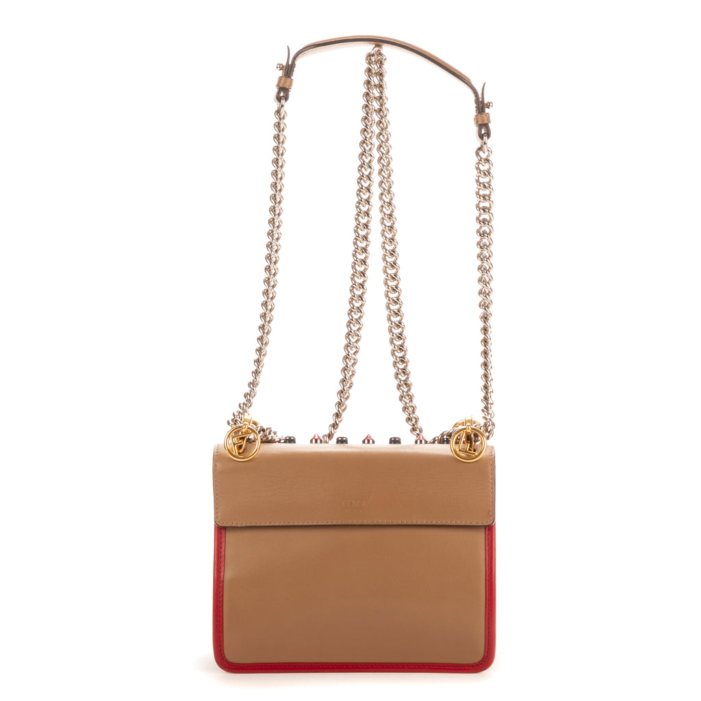 Sac Bandoulière Kan I en Cuir de Veau Beige