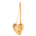 Shoulder Bag Heart Mini Gold Metalic calfskin leather