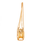 Shoulder Bag Heart Mini Gold Metalic calfskin leather