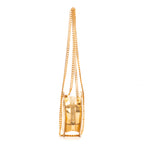 Shoulder Bag Heart Mini Gold Metalic calfskin leather