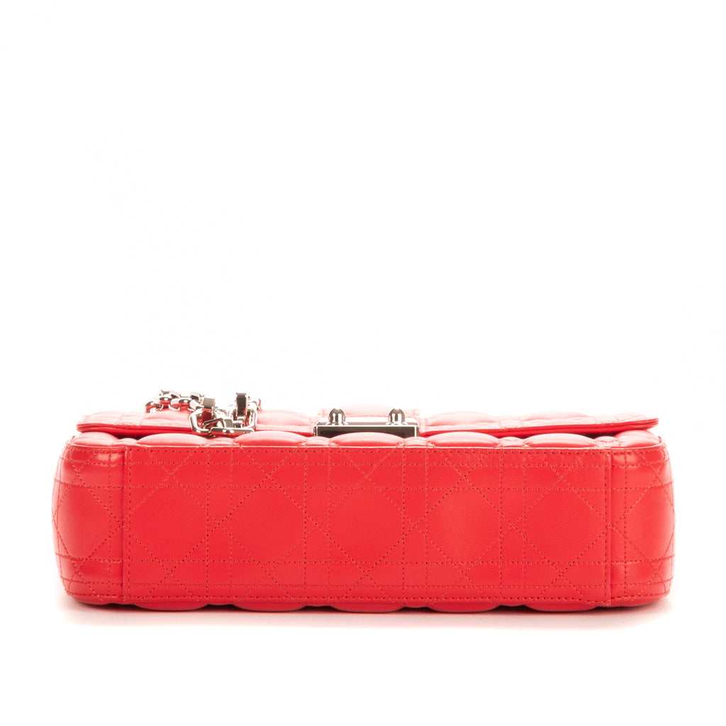 Bolso de hombro Miss Dior de piel Cannage rosa