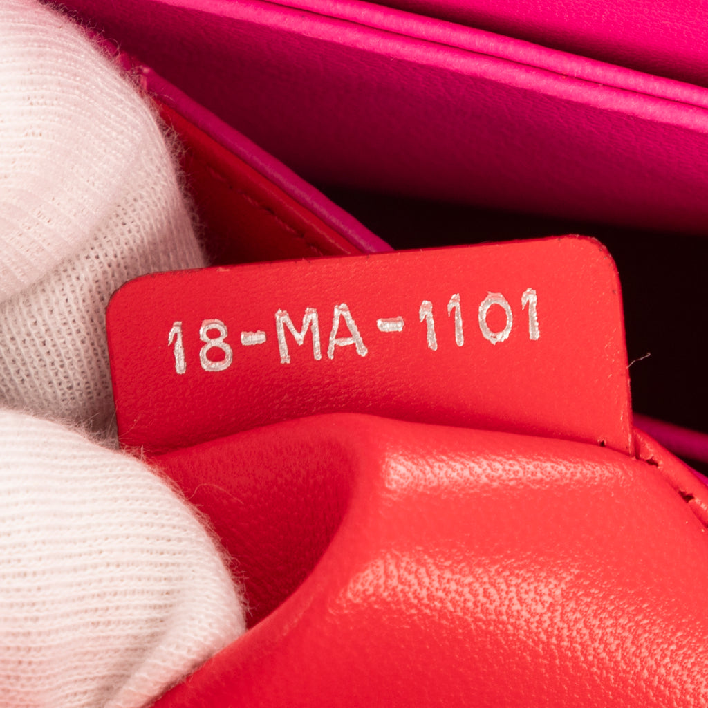 Bolso de hombro Miss Dior de piel Cannage rosa