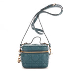 Bolso de mano Micro Lady Dior Vanity Case piel Ocean Cannage