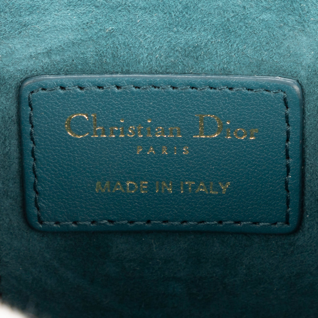 Bolso de mano Micro Lady Dior Vanity Case piel Ocean Cannage