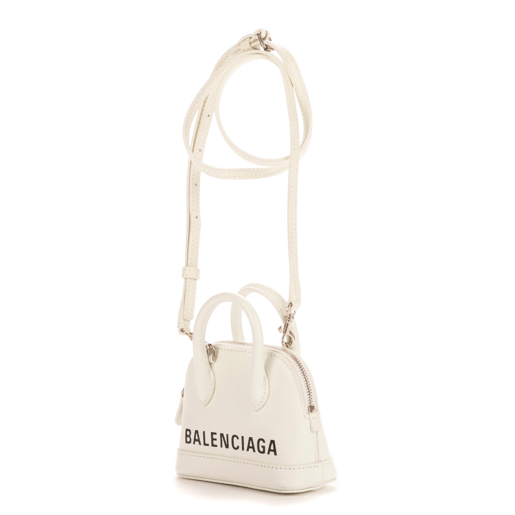 Handbag Mini Ville Top Handle Crossbody White Calfskin leather