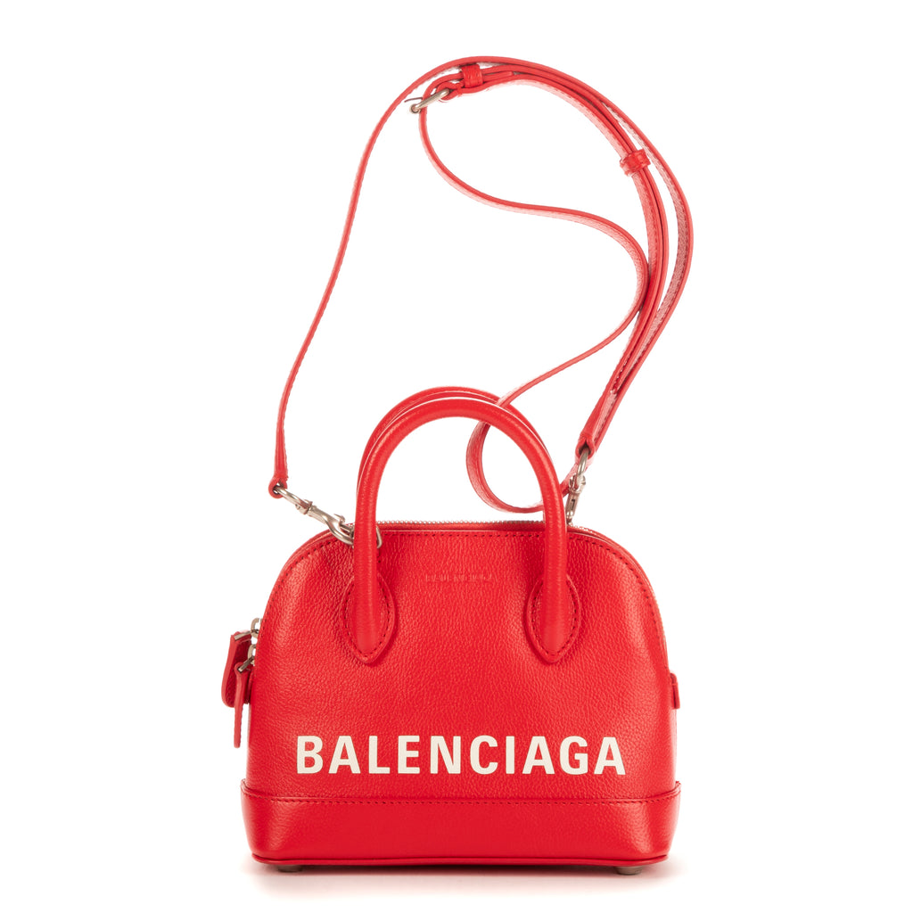 Bolso de mano XXS Ville de piel de becerro roja
