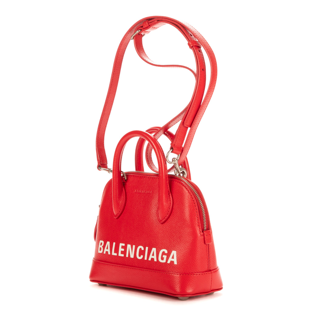 Bolso de mano XXS Ville de piel de becerro roja