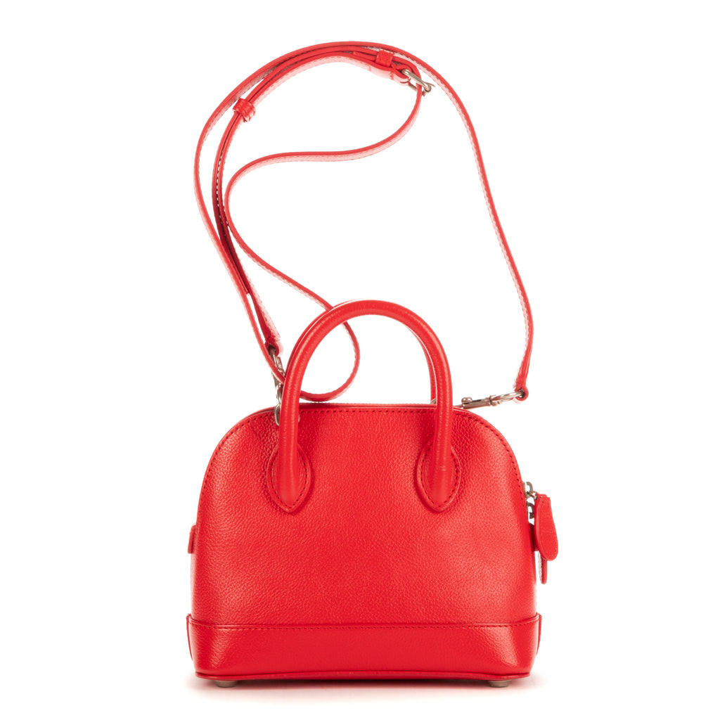 Bolso de mano XXS Ville de piel de becerro roja