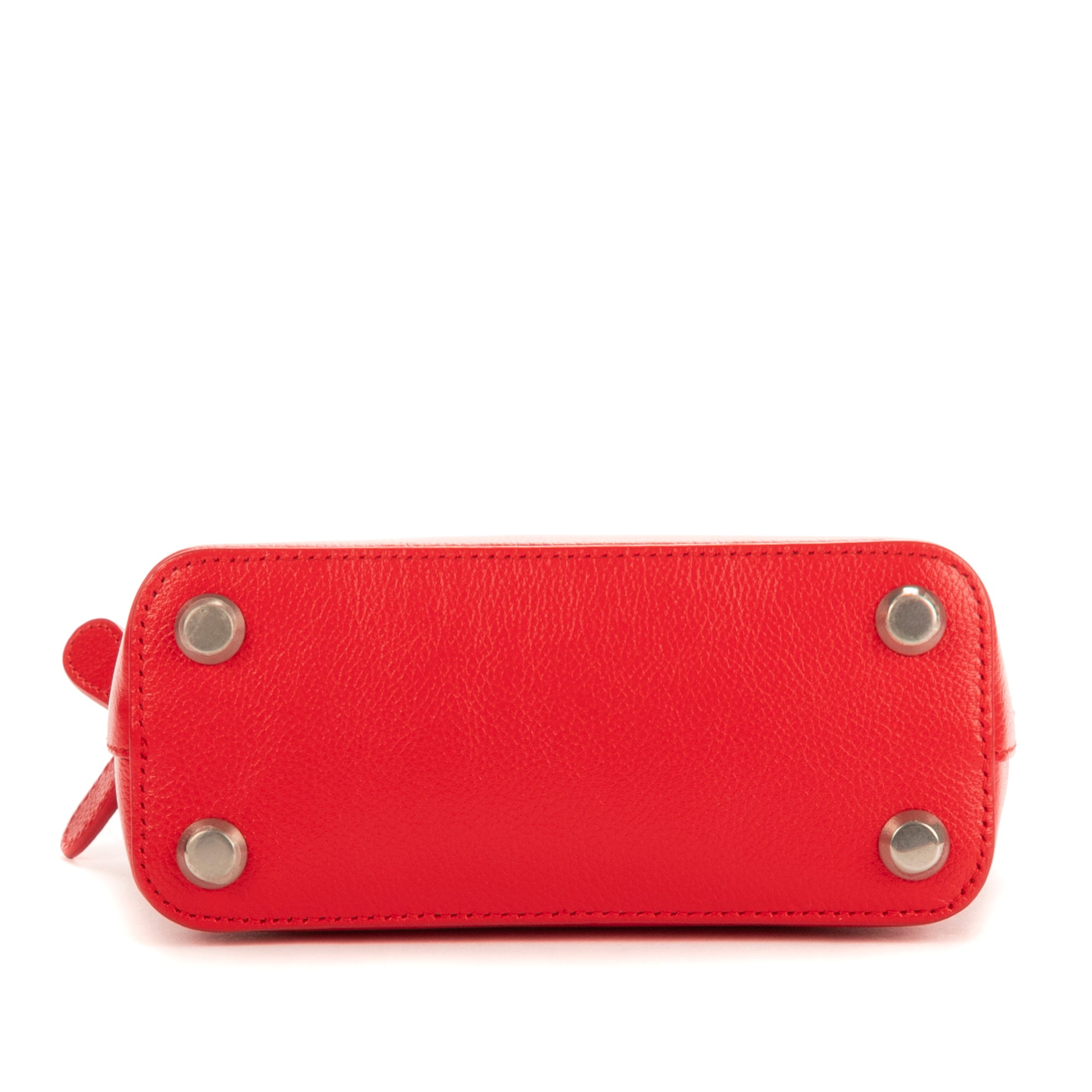 Bolso de mano XXS Ville de piel de becerro roja