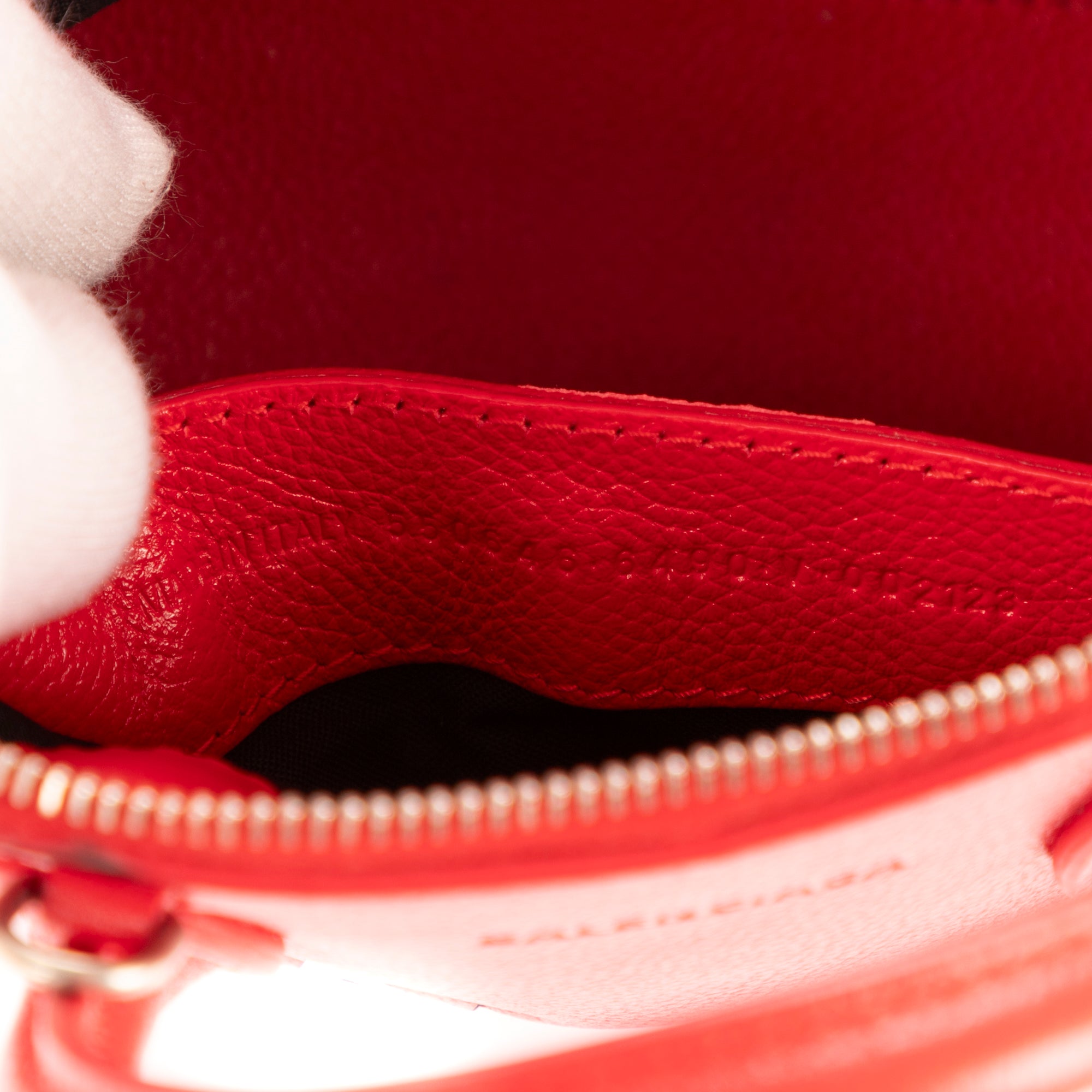 Bolso de mano XXS Ville de piel de becerro roja