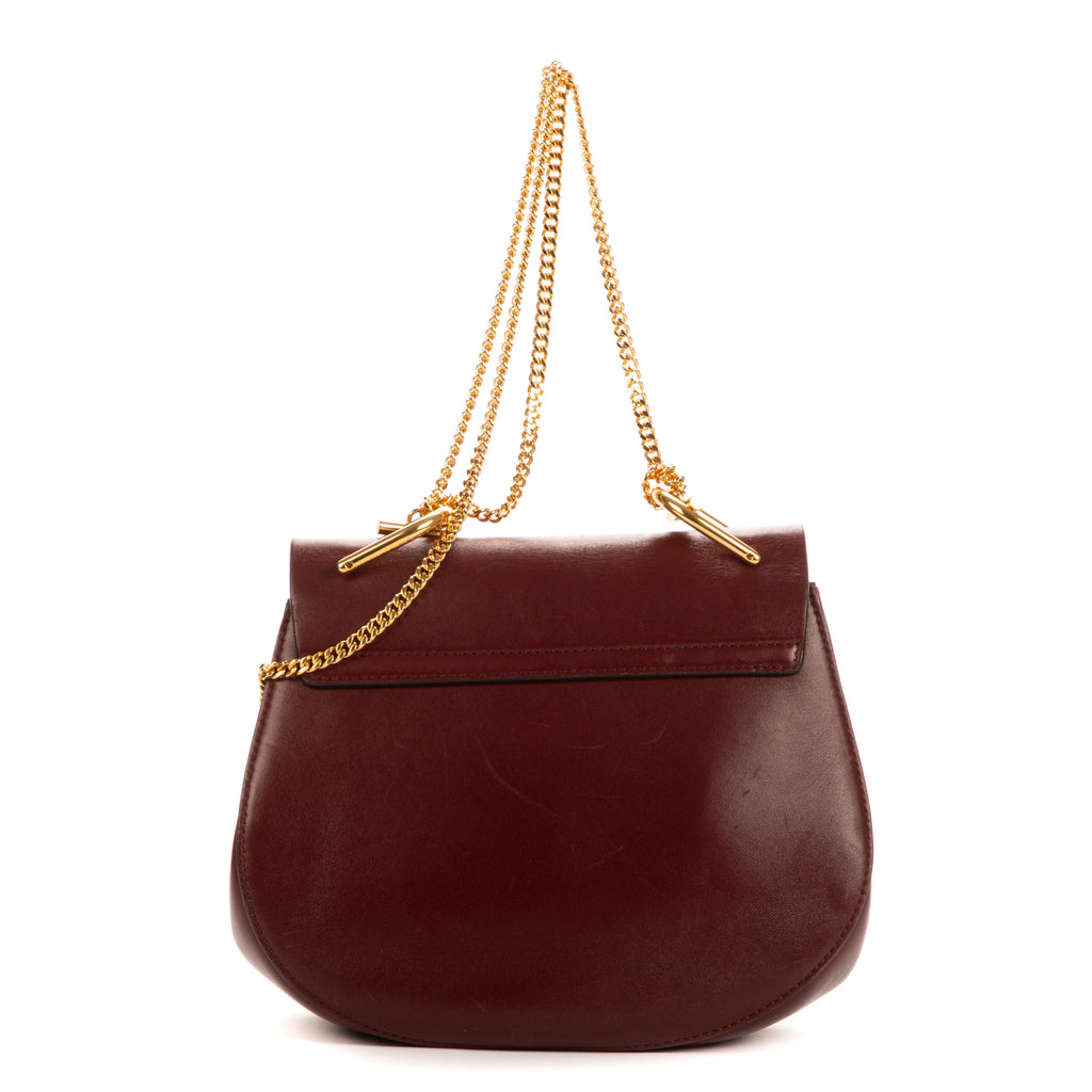 Bolso de hombro Drew en piel de becerro/ante azul