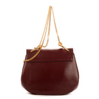 Bolso de hombro Drew en piel de becerro/ante azul