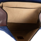 Shoulder Bag Drew Blue Calfskin/ Suede leather