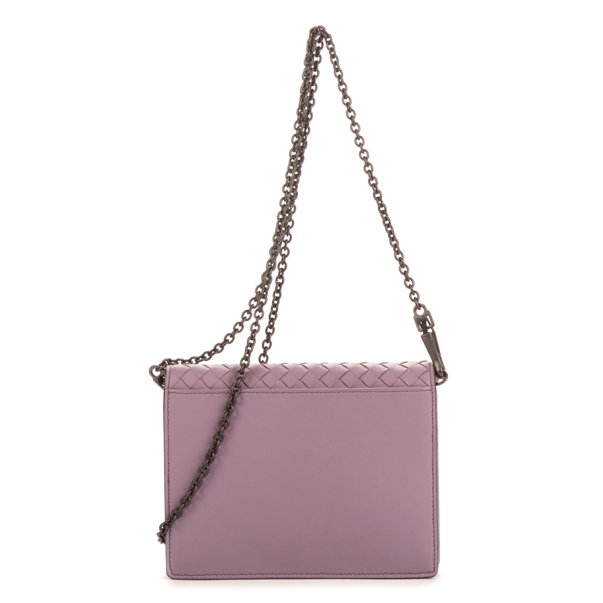 Shoulder Bag Ltd Ed. Ayers Butterfly WOC Lilac Intrecciato leather