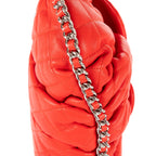 Bolso al hombro Cadena Redonda Piel de becerro roja