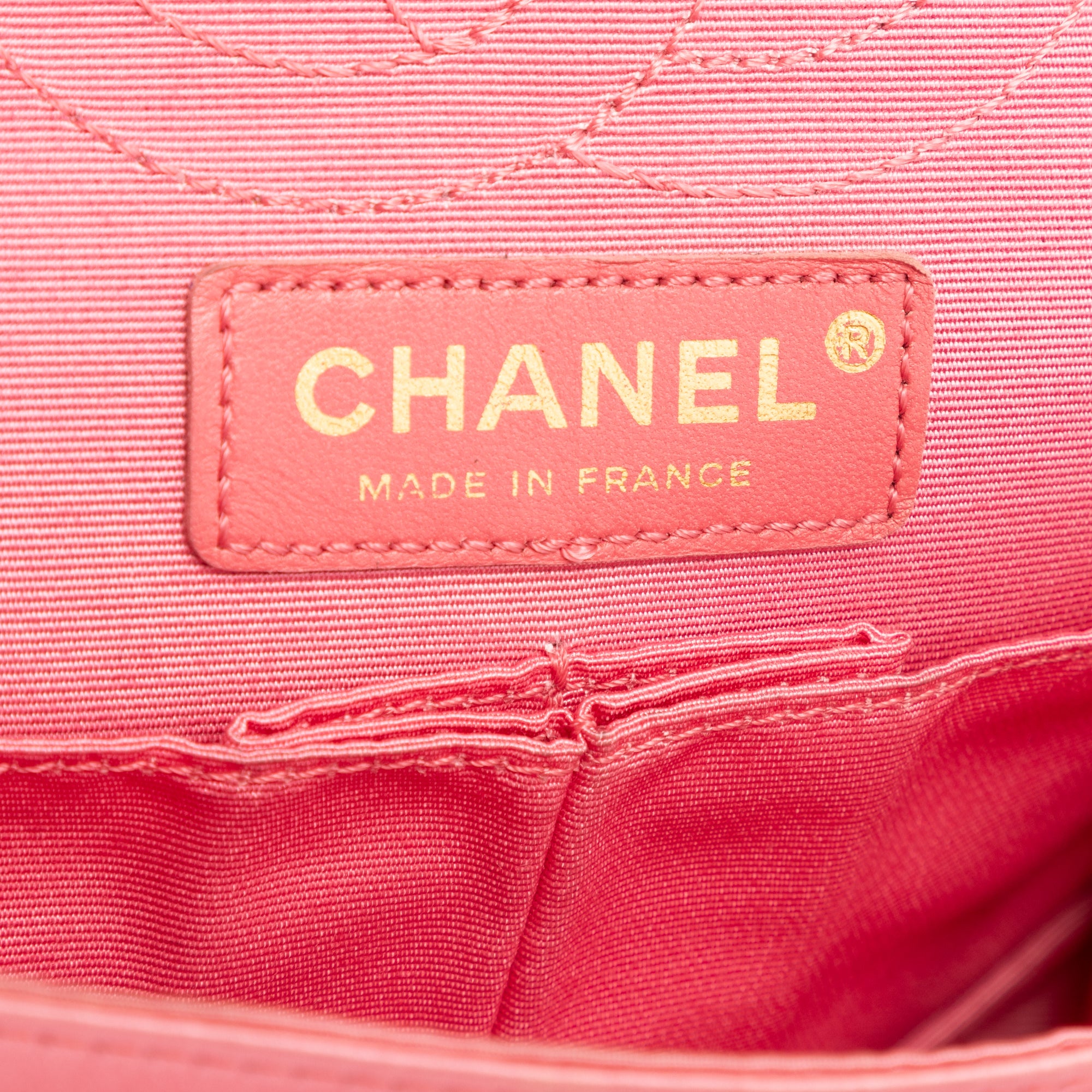 Shoulder Bag Reissue Mini Double Flap Crocodile Satin Pink Satin Croco Quilted