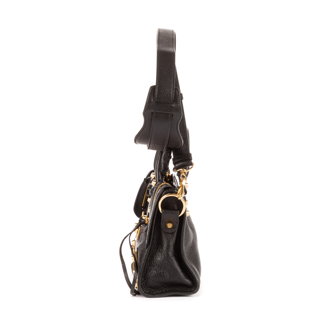 Sac à main Édition Limitée Edge Mini Cuir de veau noir