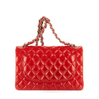 Shoulder Bag Ltd. Ed. Classic Jumbo Flap Red Lambskin Quilted Leather