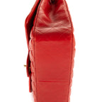 Shoulder Bag Ltd. Ed. Classic Jumbo Flap Red Lambskin Quilted Leather