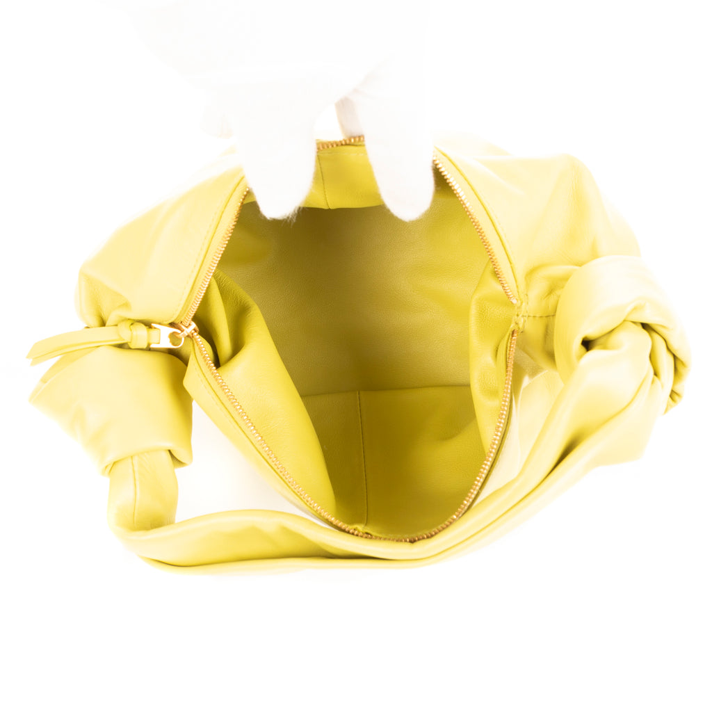Shoulder Bag Double Knot Avocado Swift leather