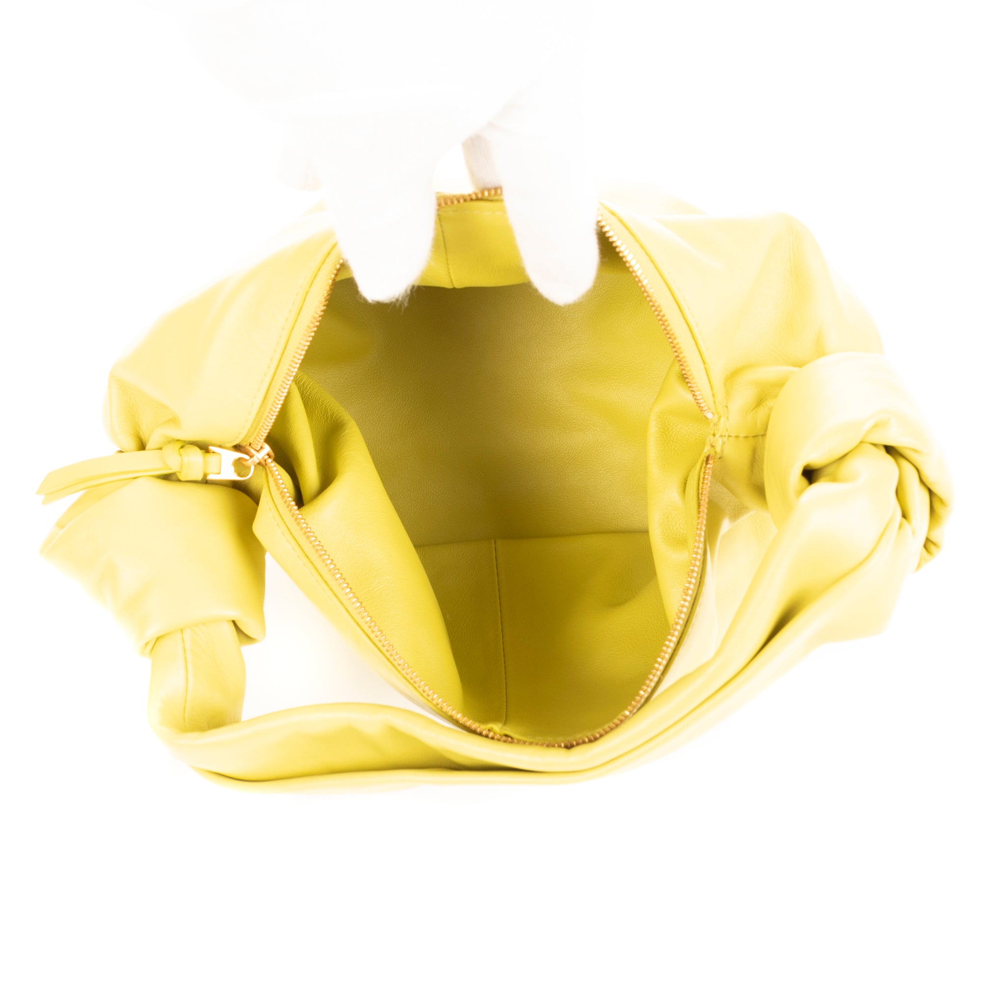 Shoulder Bag Double Knot Avocado Swift leather