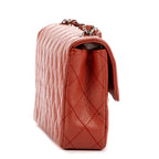Shoulder Bag East West Flap Red Caviar Quilted Leather