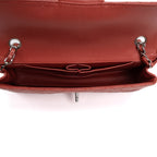 Shoulder Bag East West Flap Red Caviar Quilted Leather