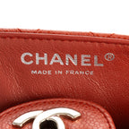Shoulder Bag East West Flap Red Caviar Quilted Leather