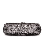 Shoulder Bag Ltd. Ed. Sequins Single Flap 25 Black Sequins Canvas