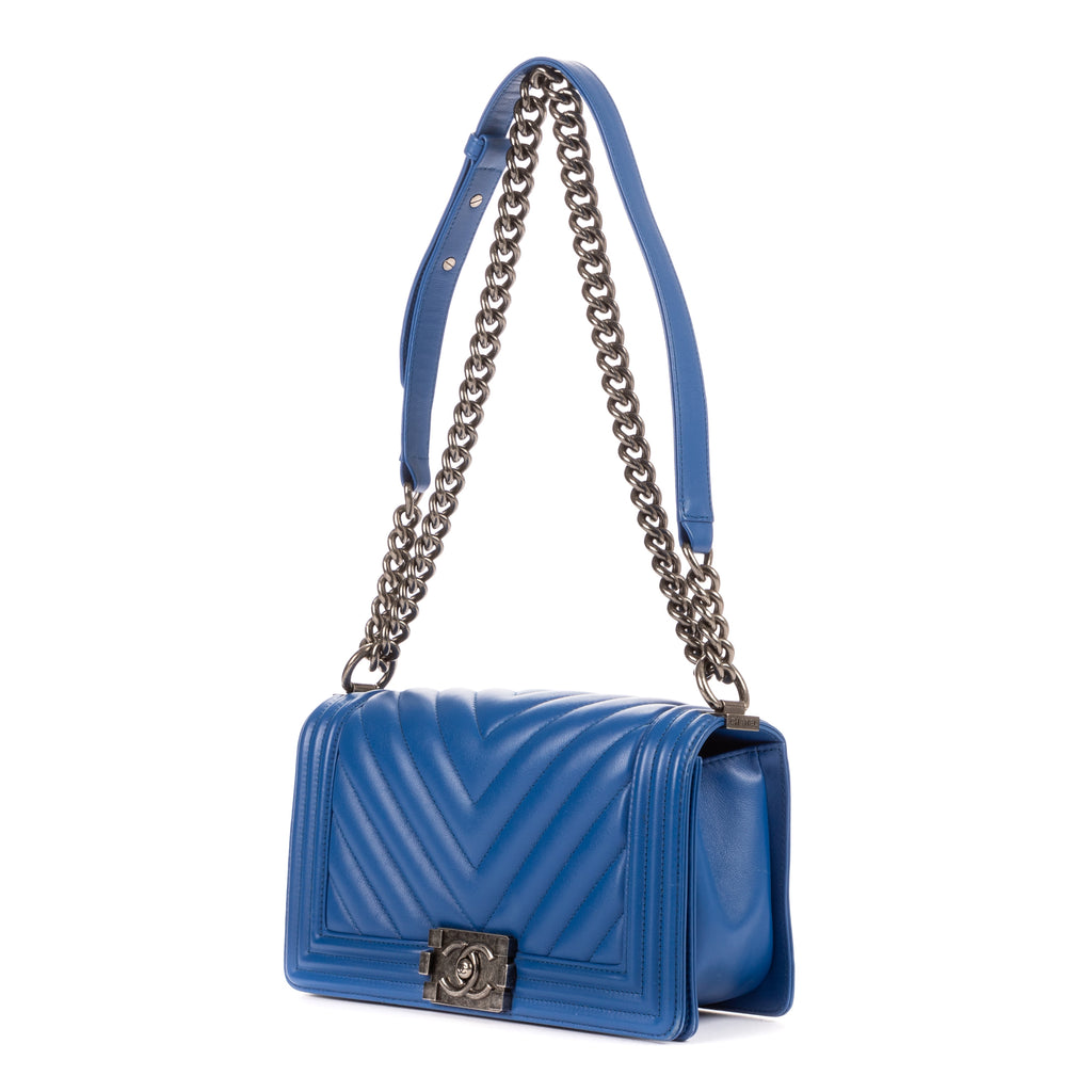 Shoulder Bag Boy Blue Chevron