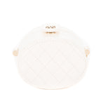 Bolso de hombro Cosmético Neceser Cadena Bandolera Piel de becerro blanca Acolchado