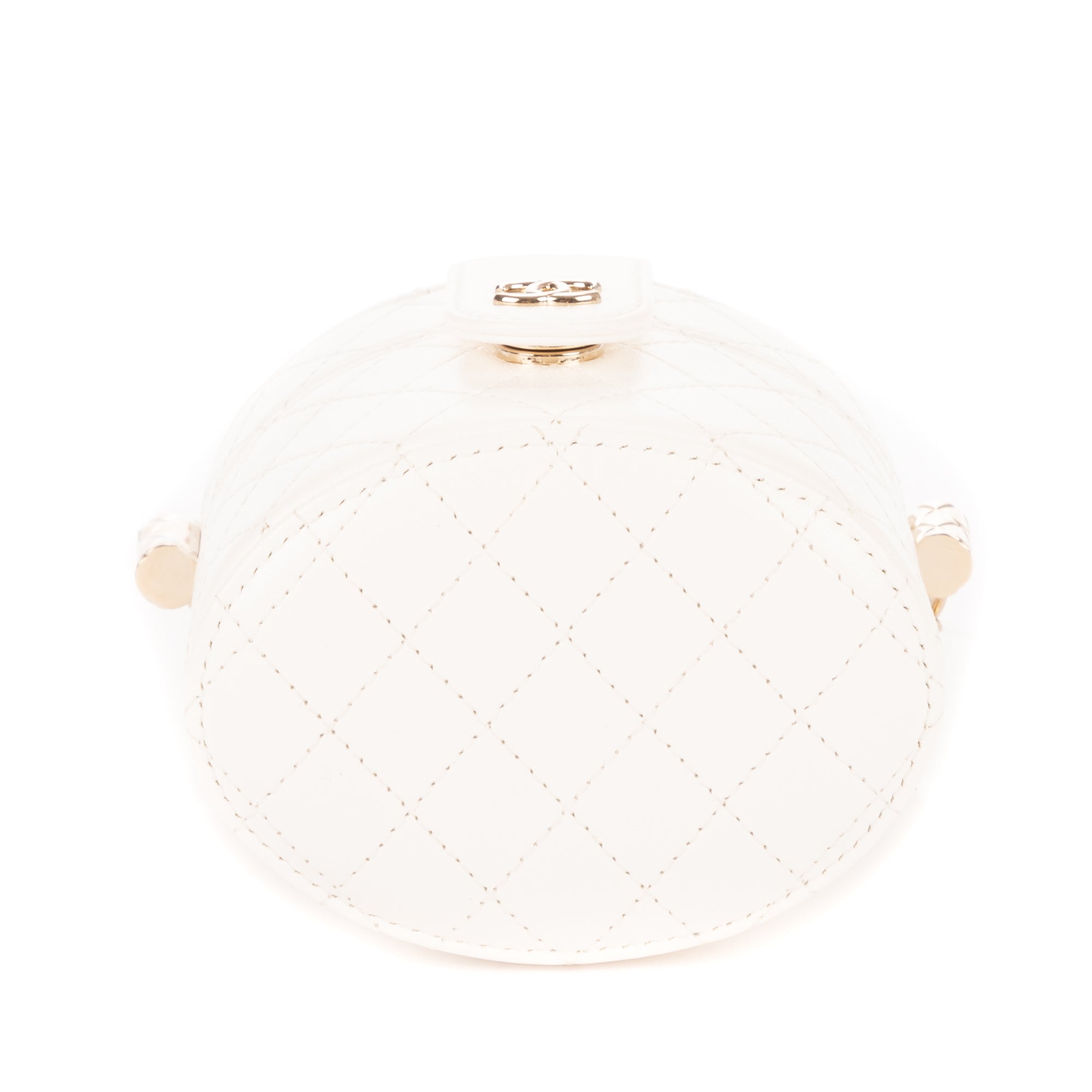 Bolso de hombro Cosmético Neceser Cadena Bandolera Piel de becerro blanca Acolchado