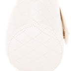 Bolso de hombro Cosmético Neceser Cadena Bandolera Piel de becerro blanca Acolchado
