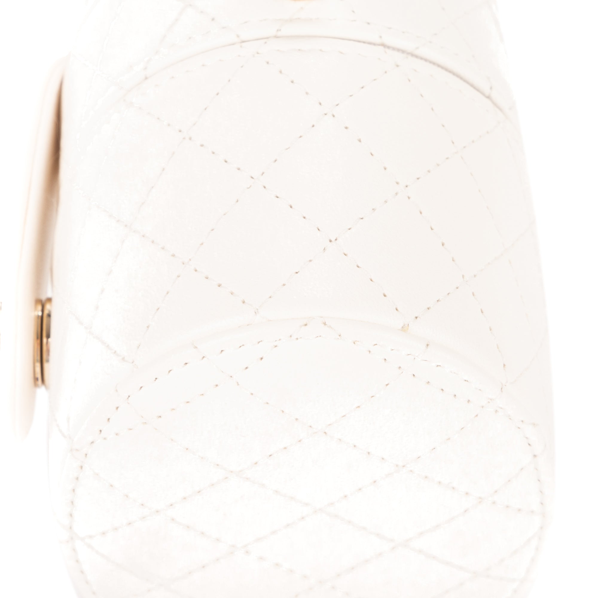 Bolso de hombro Cosmético Neceser Cadena Bandolera Piel de becerro blanca Acolchado
