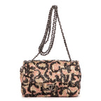Shoulder Bag Ltd. Ed. Classic Mini Sequins Single Flap 19 Beige Sequins Canvas