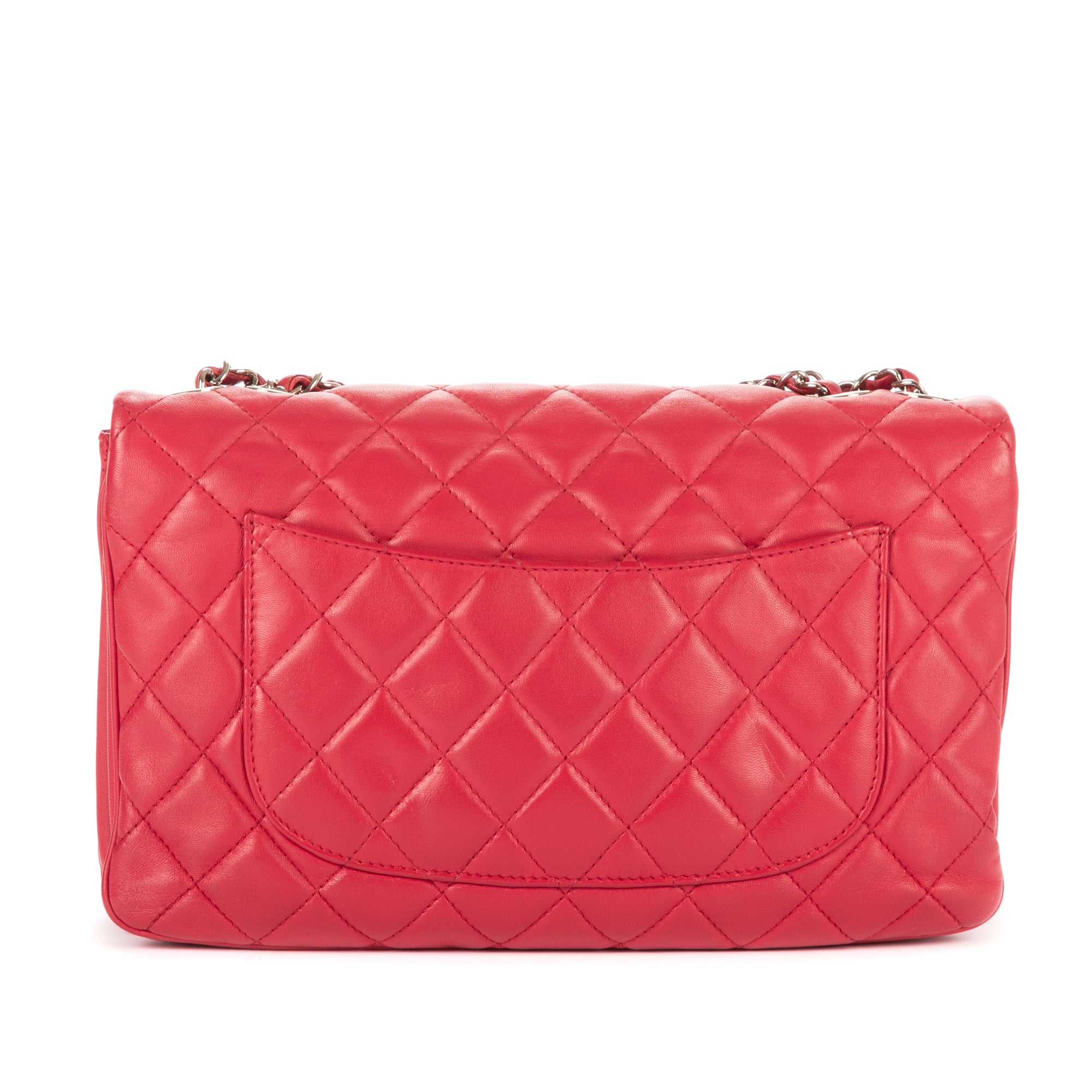 Shoulder Bag Classic Single Flap 3 compartments Pink Calfskin Quilted Leather
