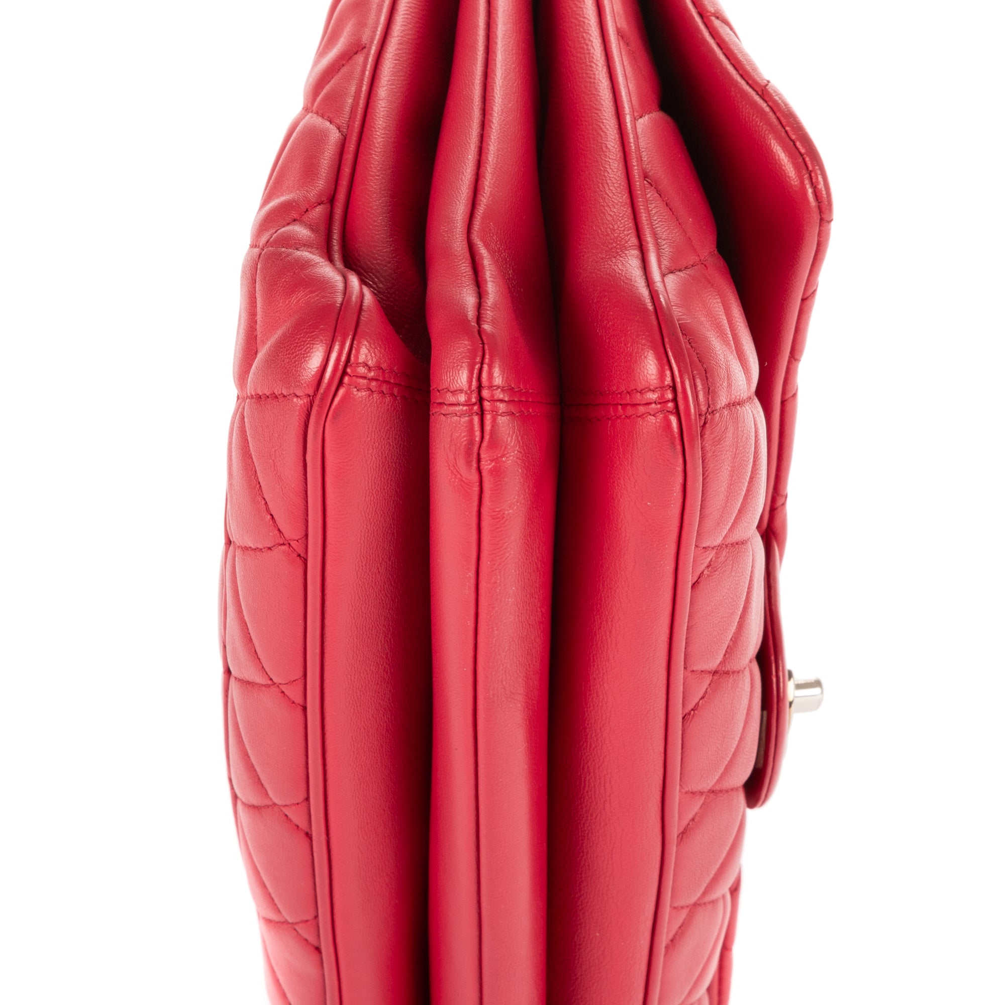 Shoulder Bag Classic Single Flap 3 compartments Pink Calfskin Quilted Leather