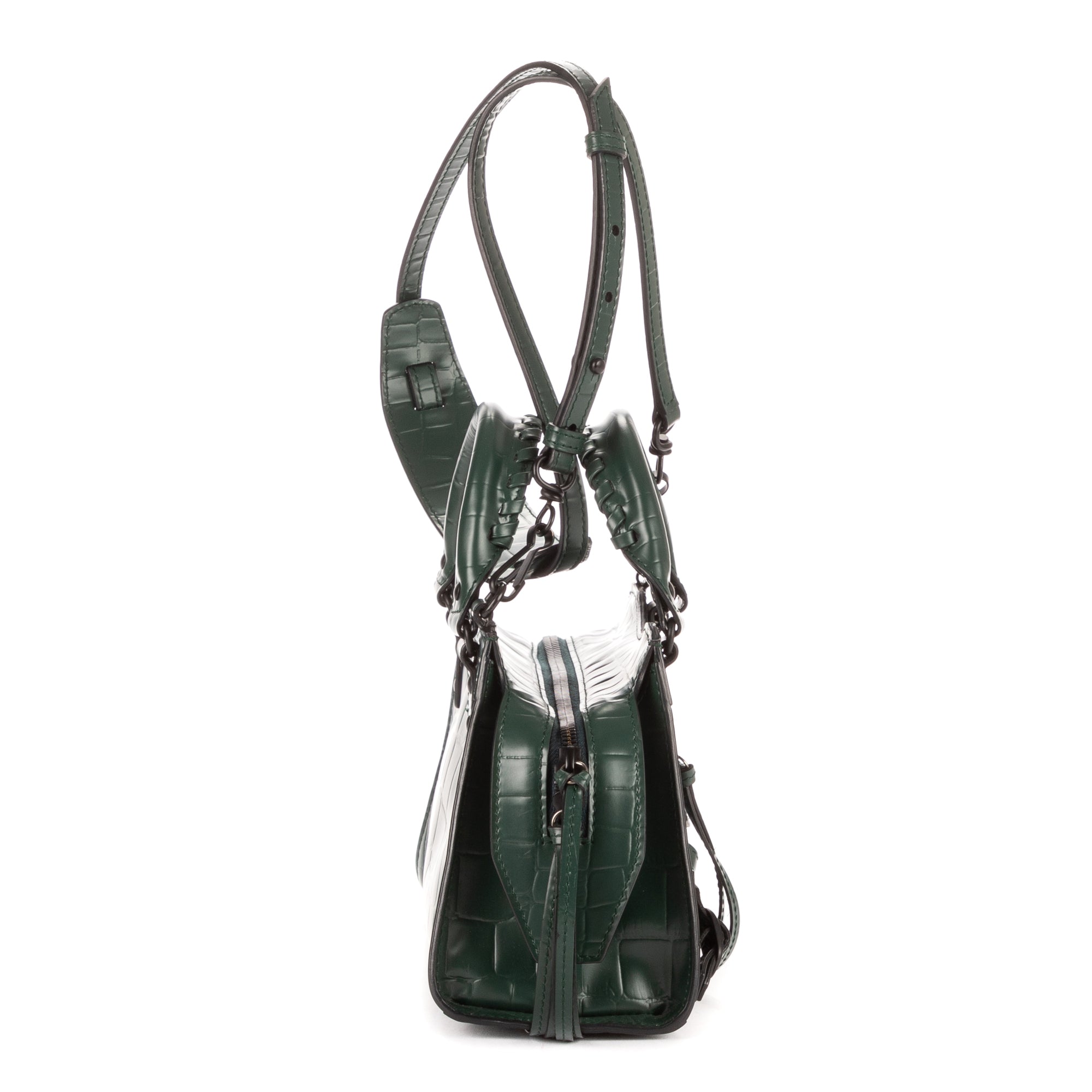 Handbag Neo Classic City Green Crocodile Embossed Calfskin Leather