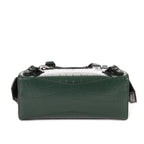 Bolso Neo Classic City de piel de becerro verde con relieve de cocodrilo