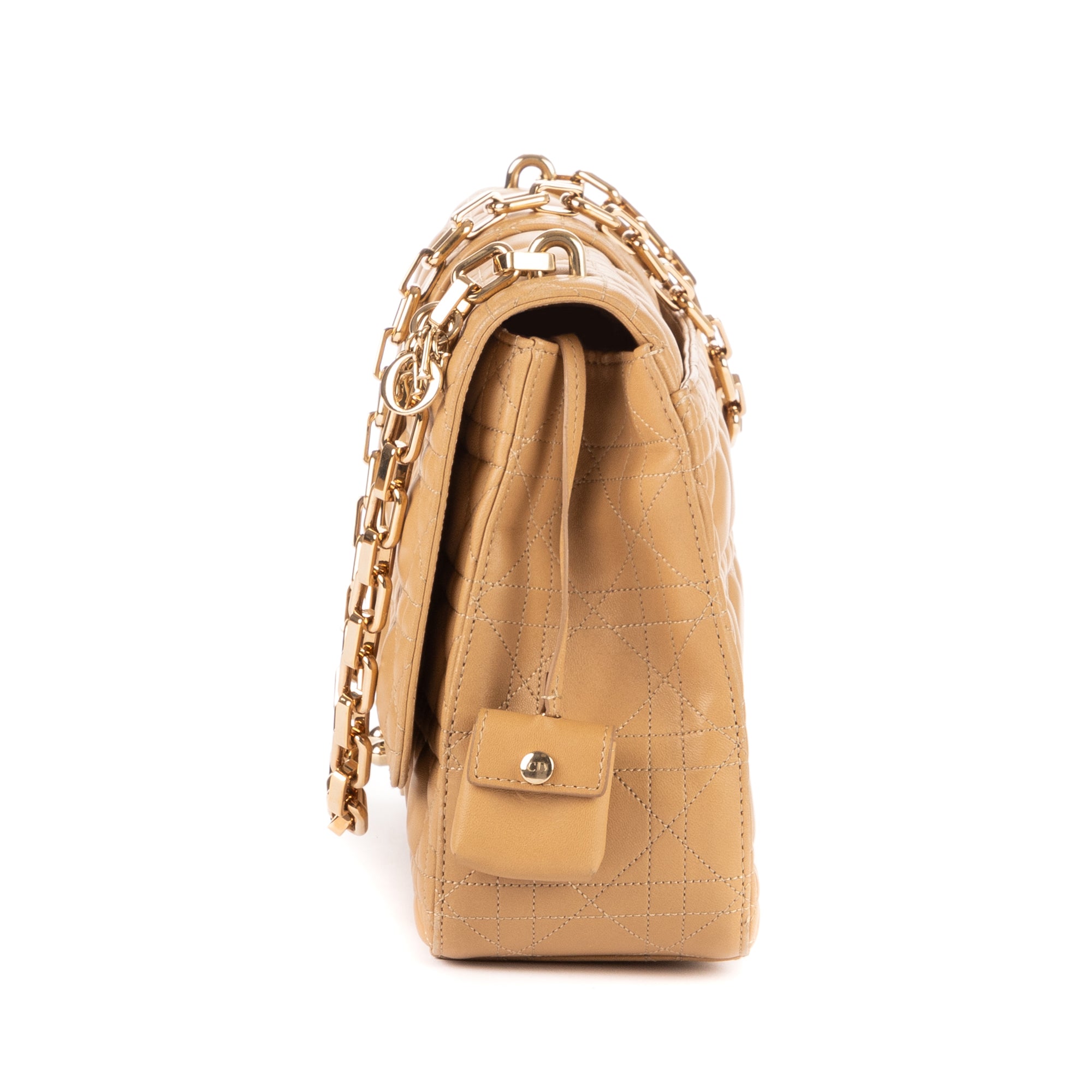 Sac porté épaule Miss Dior Grand modèle Cuir de veau Cannage beige